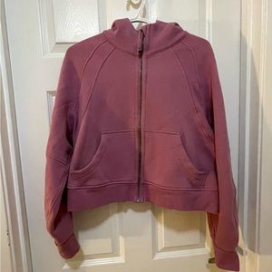 Lululemon oversized full zip scuba pink rose M/L velvet dust